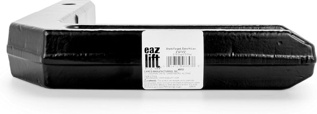Forged Shank for 2 x 2 Receiver, 12 Length, 15,000 lb Capacity, Powder Coated Steel Z219