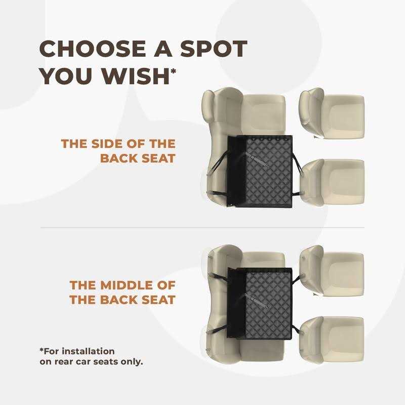 Extra Stable Dog Car Seat with 4 Fastening Straps A208965
